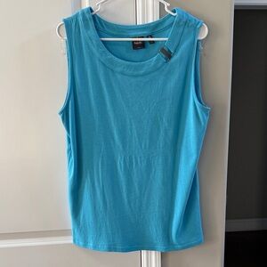Rafaella blueSleeveless Crewneck Tank Top